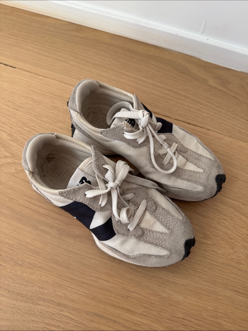Kids new balance Neutral Beige & Black Athletic Sneakers